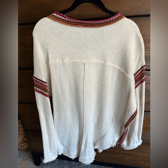 Free People distressed tunic sweater - Picture 3 of 4